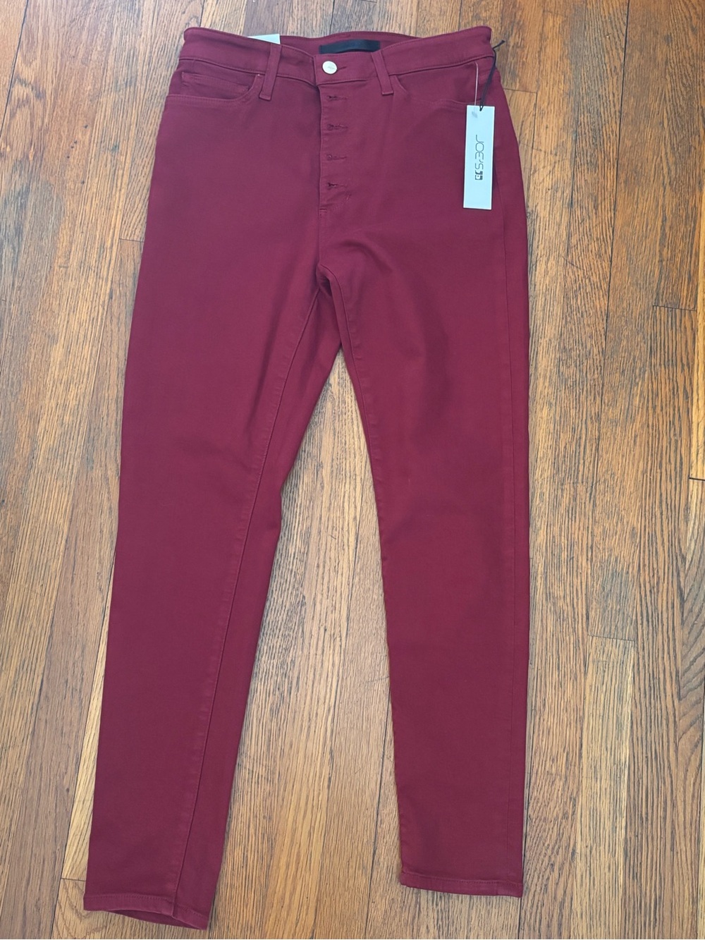 Joe’s Jeans The Charlie High Rise Skinny Ankle Jeans – Cinnabar Red – Size 30